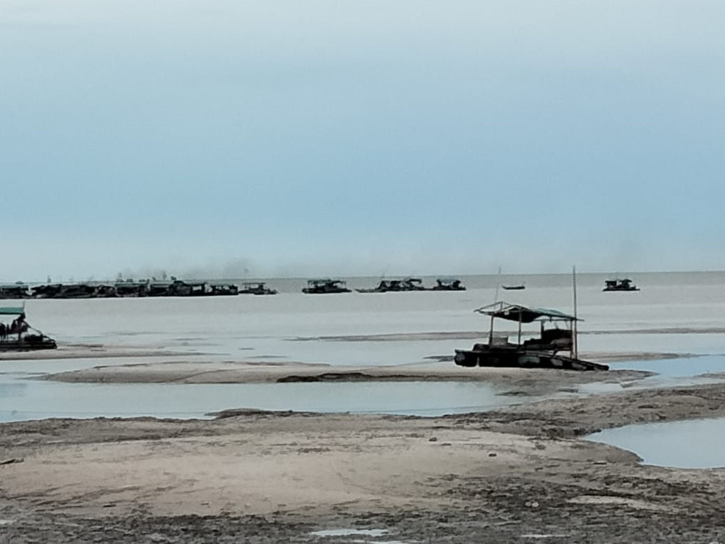 Penjarahan Pasir Timah di Laut Suka Damai Toboali Berjalan aman-aman Saja